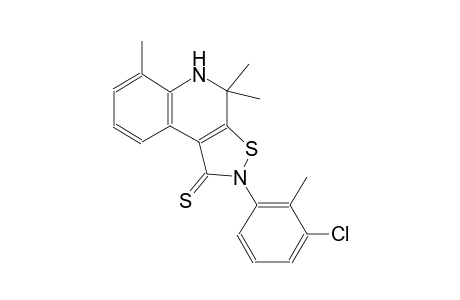 2-(3-chloro-2-methylphenyl)-4,4,6-trimethyl-4,5-dihydroisothiazolo[5,4-c]quinoline-1(2H)-thione