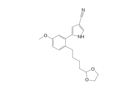 5-(2-(4-(1,3-Dioxolan-2-yl)butyl)-5-methoxyphenyl)-1H-pyrrole-3-carbonitrile