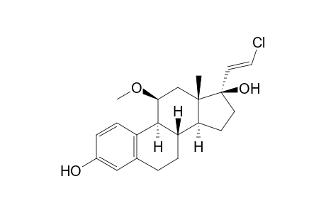 (8S,9S,11S,13S,14S,17R)-17-[(E)-2-chloranylethenyl]-11-methoxy-13-methyl-7,8,9,11,12,14,15,16-octahydro-6H-cyclopenta[a]phenanthrene-3,17-diol