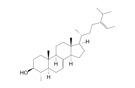 (3beta,4alpha,5alpha,24Z)-4-methylstigmasta-7,24(28)-dien-3-ol