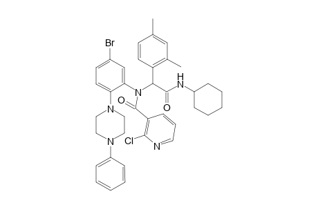 N-(5-Bromo-2-(4-phenylpiperazin-1-yl)phenyl)-2-chloro-N-(2-(cyclohexylamino)-1-(2,4-dimethylphenyl)-2-oxoethyl)-nicotinamide
