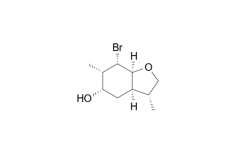 (1R,3S,4S,5S,6S,9R)-5-Bromo-3-hydroxy-4,9-dimethyl-7-oxabicyclo[4.3.0]nonane