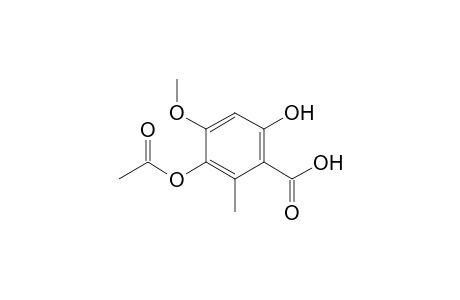 6-Hydroxy-3-acetoxy-4-methoxy-2-methylbenzoic Acid