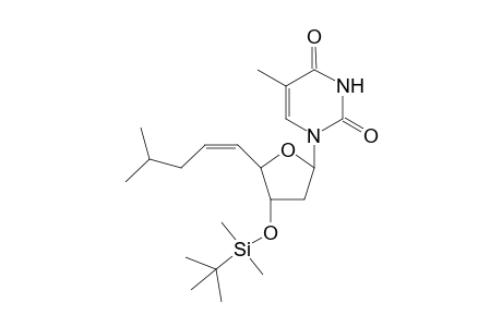 5-C-(3'-Methylbutylidene)-3-O-(t-butyldimethylsilyl)-5-deoxythymidine