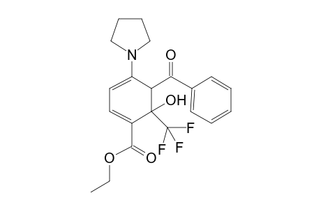 5-Benzoyl-6-hydroxy-4-pyrrolidin-1-yl-6-trifluoromethyl-cyclohexa-1,3-dienecarboxylic acid, ethyl ester