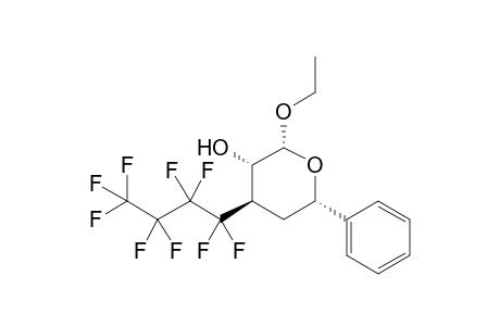 (2R*,3S*,4R*,6S*)-2-Ethoxy-6-phenyl-4-(perfluorobutyl)-tetrahydropyran-3-ol