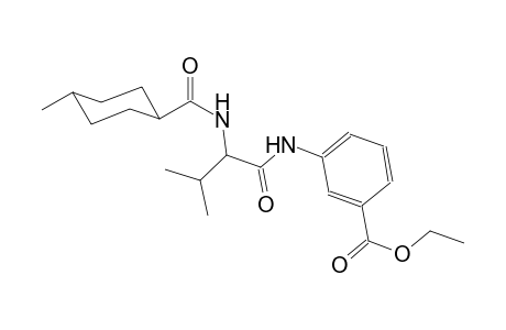 benzoic acid, 3-[[3-methyl-2-[[(4-methylcyclohexyl)carbonyl]amino]-1-oxobutyl]amino]-, ethyl ester