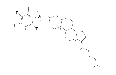 Silane, [[(3.beta.,5.alpha.)-cholestan-3-yl]oxy]dimethyl(pentafluorophenyl)-