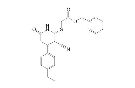 acetic acid, [[3-cyano-4-(4-ethylphenyl)-1,4,5,6-tetrahydro-6-oxo-2-pyridinyl]thio]-, phenylmethyl ester
