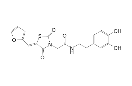 3-thiazolidineacetamide, N-[2-(3,4-dihydroxyphenyl)ethyl]-5-(2-furanylmethylene)-2,4-dioxo-, (5Z)-
