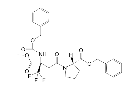 Benzyl N-benzyloxycarbonyl-R-2-trifluoromethyl-.beta.-aspartyl-(.alpha.methylester)-S-prolinate isomer