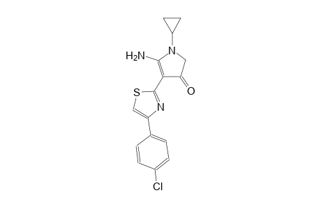 3H-pyrrol-3-one, 5-amino-4-[4-(4-chlorophenyl)-2-thiazolyl]-1-cyclopropyl-1,2-dihydro-