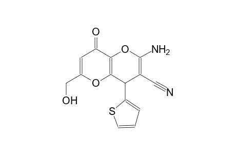 2-amino-6-(hydroxymethyl)-8-oxo-4-(2-thienyl)-4,8-dihydropyrano[3,2-b]pyran-3-carbonitrile