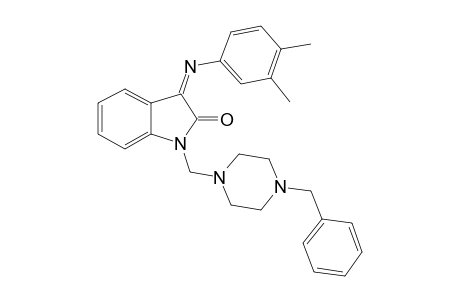 1-(4-Benzyl-piperazin-1-ylmethyl)-3-(3,4-dimethyl-phenylimino)-1,3-dihydro-indol-2-one