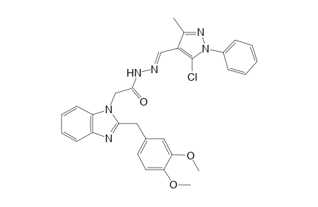 N'-[(E)-(5-chloro-3-methyl-1-phenyl-1H-pyrazol-4-yl)methylidene]-2-[2-(3,4-dimethoxybenzyl)-1H-benzimidazol-1-yl]acetohydrazide