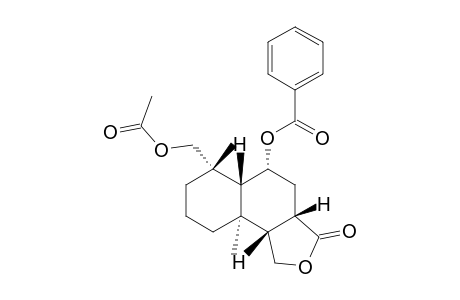 Naphtho[1,2-c]furan-3(1H)-one, 6-[(acetyloxy)methyl]-5-(benzoyloxy)decahydro-6,9a-dimethyl-, [3aS-(3a.alpha.,5.beta.,5a.alpha.,6.alpha.,9a.beta.,9b.alpha.)]-