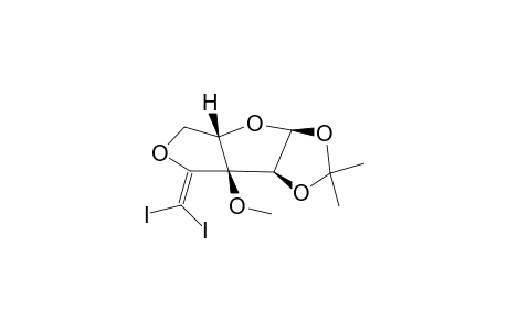 cis-3a-Methoxy-2,3-O-isopropylidene-4-diiodomethylene-2,3,3a,4,6,6a-hydrofuran[3,4-b]furan