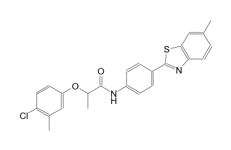 2-(4-chloro-3-methylphenoxy)-N-[4-(6-methyl-1,3-benzothiazol-2-yl)phenyl]propanamide