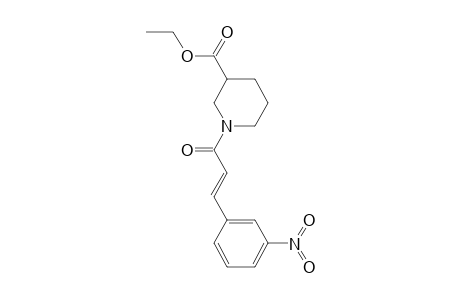 3-Piperidinecarboxylic acid, 1-[3-(3-nitrophenyl)-1-oxo-2-propenyl]-, ethyl ester