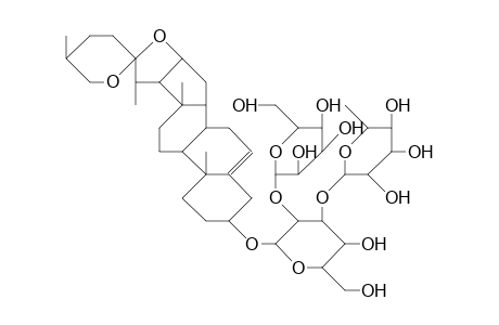 Diosgenin-3-O-.beta.-D-glucopyranosyl-(1-2)-U-.alpha.-L-rhamnopyranosyl-(1-3)-E-.beta.-D-glucopyranosid