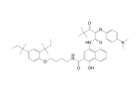 2-Naphthalenecarboxamide, N-[4-[2,4-bis(1,1-dimethylpropyl)phenoxy]butyl]-4-[[2-[[4-(dimethylamino)phenyl]imino]-4,4-dimethyl-1,3-dioxopentyl]amino]-1-hydroxy-