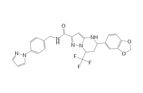 5-(1,3-benzodioxol-5-yl)-N-[4-(1H-pyrazol-1-yl)benzyl]-7-(trifluoromethyl)-4,5,6,7-tetrahydropyrazolo[1,5-a]pyrimidine-2-carboxamide