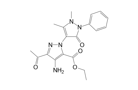 Ethyl 3-acetyl-4-amino-1-(1,5-dimethyl-3-oxo-2-phenyl-2,3-dihydro-1H-pyrazol-4-yl)-1H-pyrazole-5-carboxylate