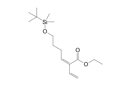 Ethyl (Z)-2-ethenyl-6-(tert-butyldimethylsilyloxy)-2-hexenoate
