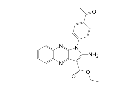 1H-pyrrolo[2,3-b]quinoxaline-3-carboxylic acid, 1-(4-acetylphenyl)-2-amino-, ethyl ester
