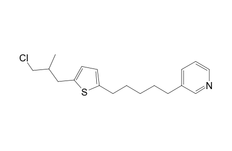 3-[5-[5-(3-chloranyl-2-methyl-propyl)thiophen-2-yl]pentyl]pyridine