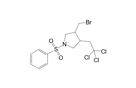 N-(Phenylsulfonyl)-3-(bromomethyl)-4-(2',2',2'-trichloroethyl)pyrrolidine