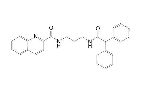 2-quinolinecarboxamide, N-[3-[(2,2-diphenylacetyl)amino]propyl]-