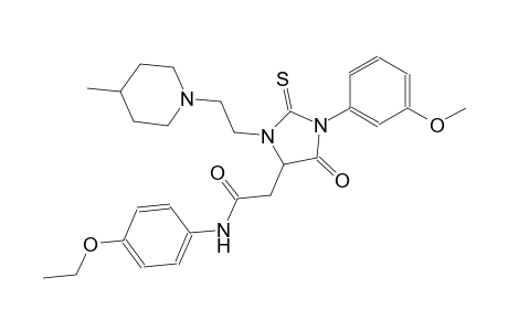 N-(4-ethoxyphenyl)-2-{1-(3-methoxyphenyl)-3-[2-(4-methyl-1-piperidinyl)ethyl]-5-oxo-2-thioxo-4-imidazolidinyl}acetamide