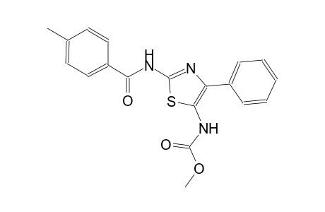 carbamic acid, [2-[(4-methylbenzoyl)amino]-4-phenyl-5-thiazolyl]-, methyl ester