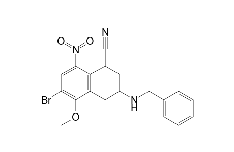3-(benzylamino)-6-bromo-5-methoxy-8-nitro-1,2,3,4-tetrahydronaphthalene-1-carbonitrile