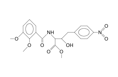 3-Hydroxy-2-(2,3-dimethoxy-benzoylamino)-4-(4-nitro-phenyl)-butanoic acid, methyl ester