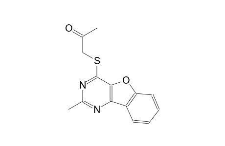 1-[(2-methyl[1]benzofuro[3,2-d]pyrimidin-4-yl)sulfanyl]acetone