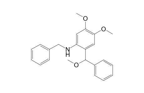 4,5-dimethoxy-2-[methoxy(phenyl)methyl]-N-(phenylmethyl)aniline