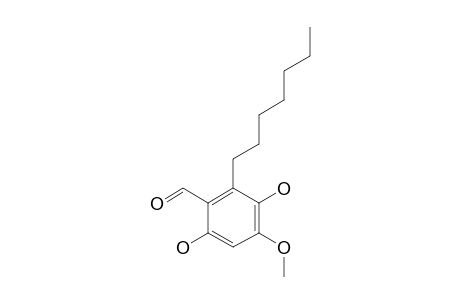 FORDIANOL;2-HEPTYL-3,6-DIHYDROXY-4-METHOXYBENZALDEHYDE