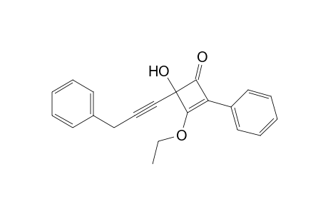 2-Cyclobuten-1-one, 3-ethoxy-4-hydroxy-2-phenyl-4-(3-phenyl-1-propynyl)-