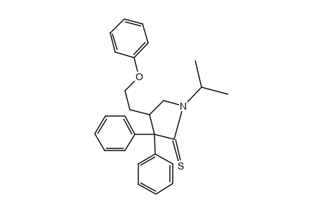 3,3-DIPHENYL-1-ISOPROPYL-4-(2-PHENOXYETHYL)-2-PYRROLIDINETHIONE