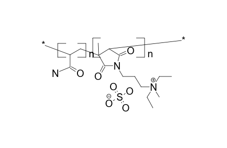 Poly{acrylamide-co-n-[3-(n'-diethyl-n'-methylammonium)propyl]-maleimide methyl sulfate}