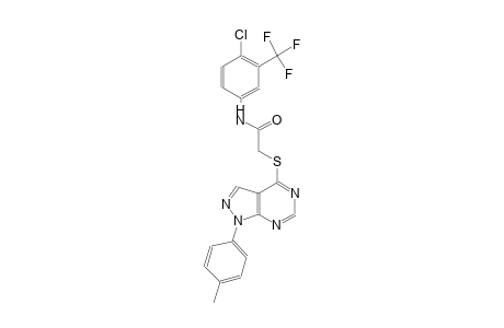 N-[4-chloro-3-(trifluoromethyl)phenyl]-2-{[1-(4-methylphenyl)-1H-pyrazolo[3,4-d]pyrimidin-4-yl]sulfanyl}acetamide