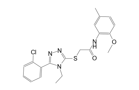 2-{[5-(2-chlorophenyl)-4-ethyl-4H-1,2,4-triazol-3-yl]sulfanyl}-N-(2-methoxy-5-methylphenyl)acetamide