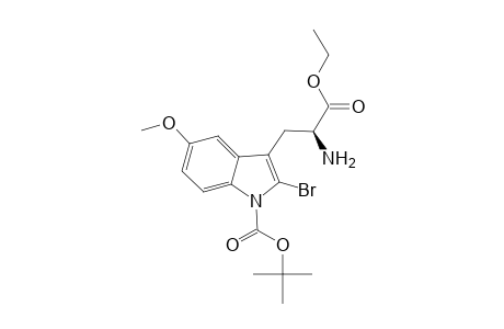 3-[(2S)-2-amino-3-ethoxy-3-keto-propyl]-2-bromo-5-methoxy-indole-1-carboxylic acid tert-butyl ester
