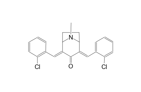 8-azabicyclo[3.2.1]octan-3-one, 2,4-bis[(2-chlorophenyl)methylene]-8-methyl-, (2E,4E)-