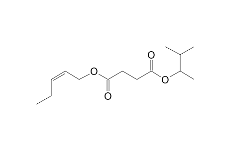 Succinic acid, 3-methylbut-2-yl cis-pent-2-en-1-yl ester