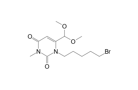 1-(5-bromanylpentyl)-6-(dimethoxymethyl)-3-methyl-pyrimidine-2,4-dione