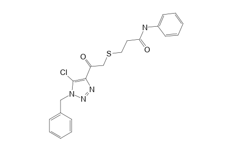 3-[[2-[5-CHLORO-1-(PHENYLMETHYL)-1-H-1,2,3-TRIAZOL-4-YL]-2-OXOETHYL]-THIO]-N-PHENYLPROPANAMIDE