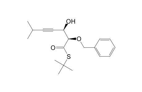 S-tert-Butyl (2R*,3R*)-2-Benzyloxy-3-hydroxy-6-methyl-4-heptynethioate